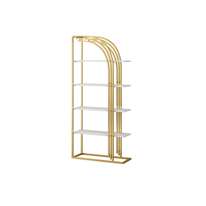 12"W Bookshelf Open Back Glam Style Bookcase for Study Room Home Office