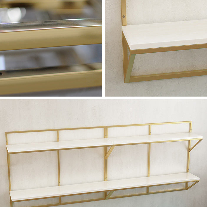 Glam Wall Murded Bibliothèque Verre en fer et étagère de pin étagère