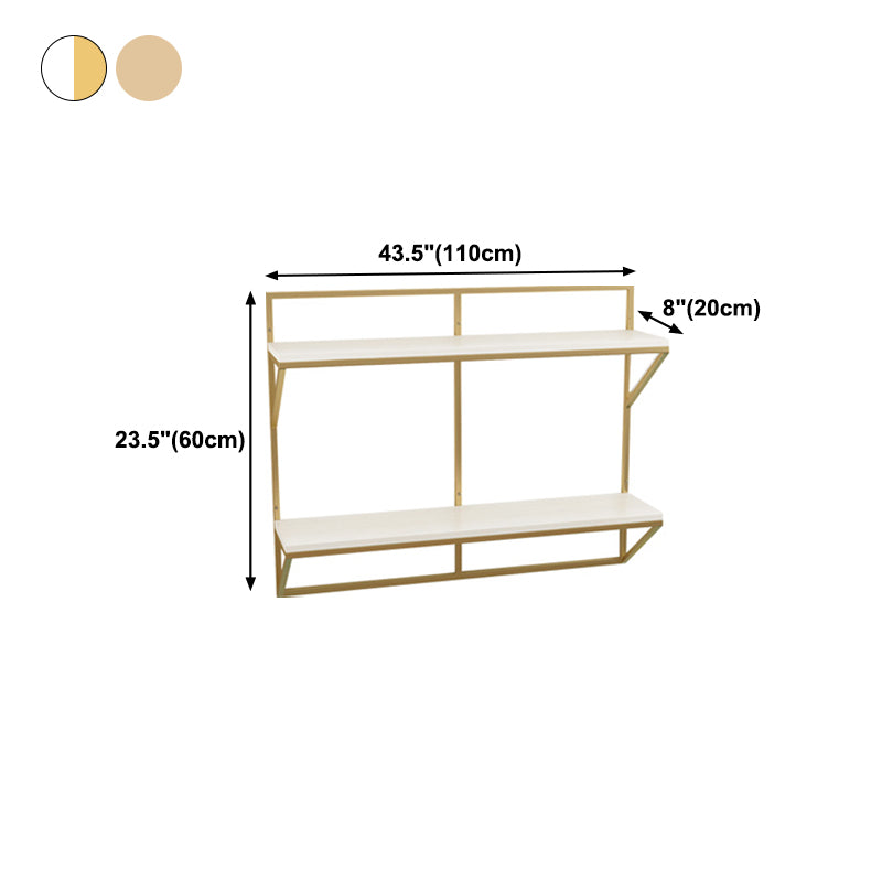 Glam Wall Murded Bibliothèque Verre en fer et étagère de pin étagère