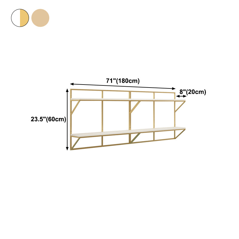 Glam Wall Murded Bibliothèque Verre en fer et étagère de pin étagère