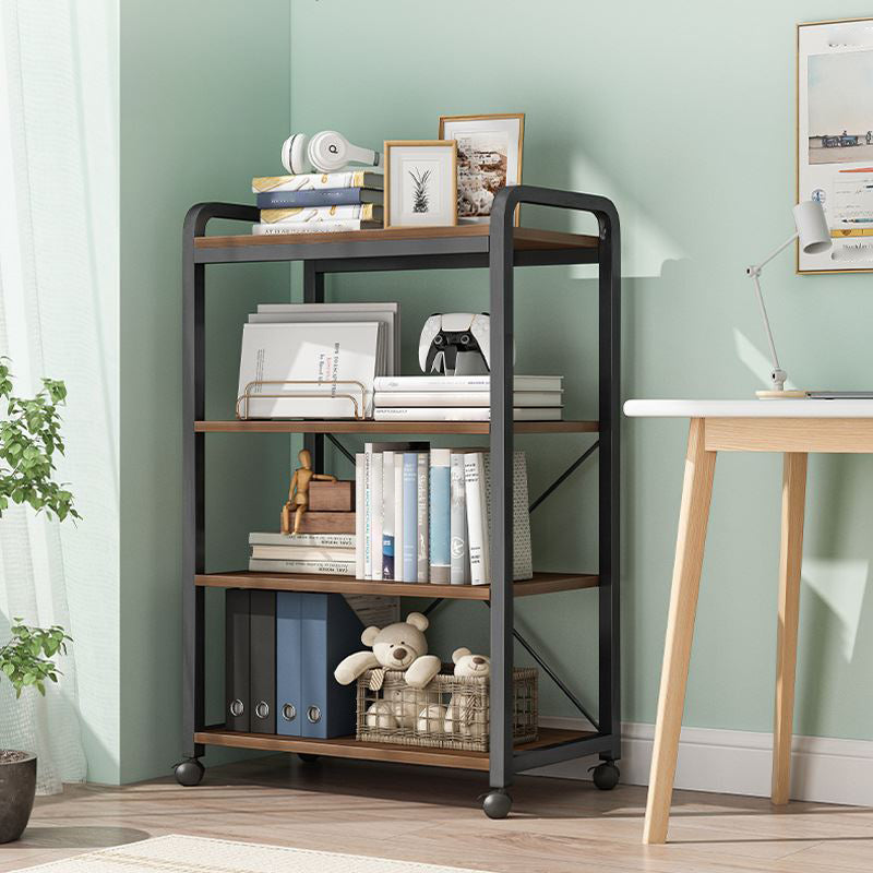 Industrielle offene Etagere -Bücherregal -Stahl -Rahmen -Holzregal -Buchhandel