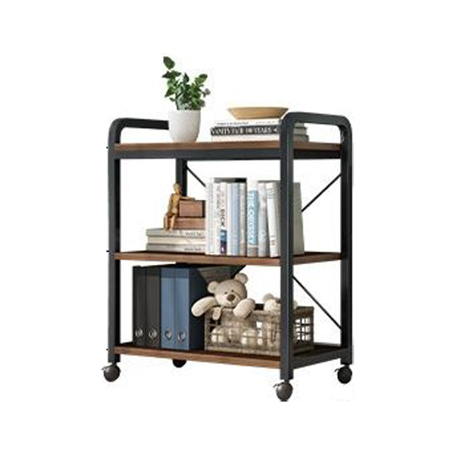 Industrielle offene Etagere -Bücherregal -Stahl -Rahmen -Holzregal -Buchhandel