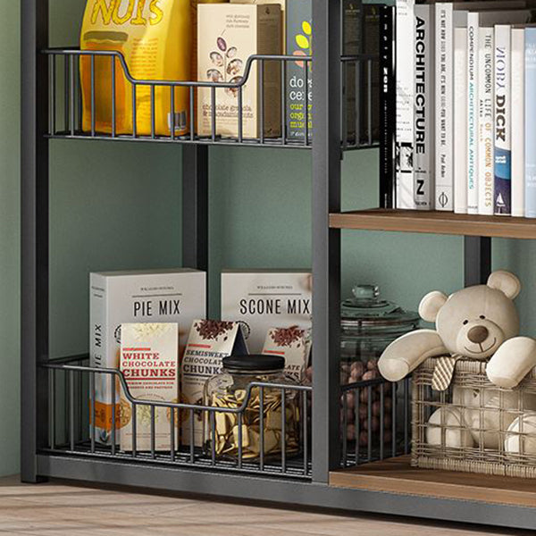 Industrielle offene Etagere -Bücherregal -Stahl -Rahmen -Holzregal -Buchhandel
