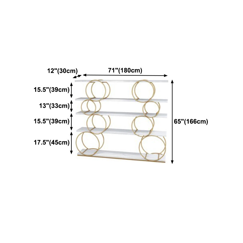 11.81 "W libreria di libreria glam in stile aperta libreria per la sala da studio dell'ufficio