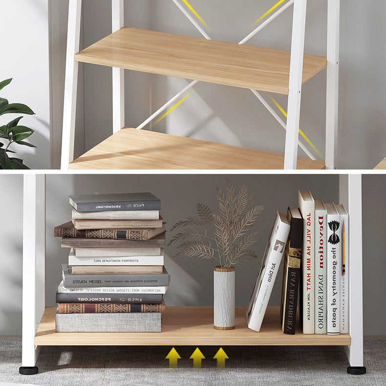 Industrielle vertikale offene Bücherregal -Metallrahmen -Holzregal -Bücherregal