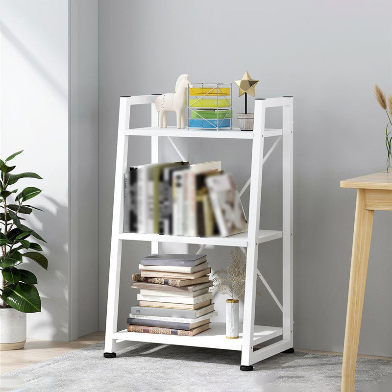 Industrielle vertikale offene Bücherregal -Metallrahmen -Holzregal -Bücherregal