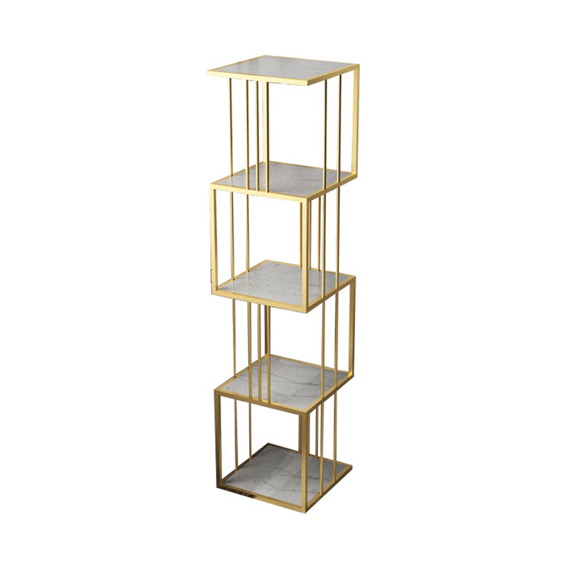 Glam Open Etagere Bookshelf di ferro verticale libreria per la casa