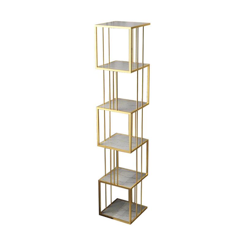 Glam Open Etagere Bookshelf di ferro verticale libreria per la casa