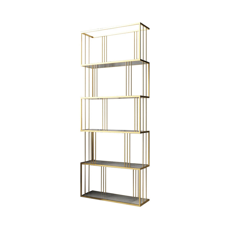 Glam Open Etagere Bookshelf di ferro verticale libreria per la casa