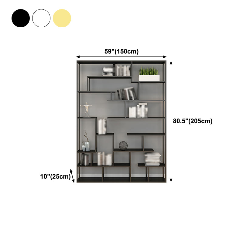 81 "H Bookcase Open Back in stile Glam per lo studio Home Office