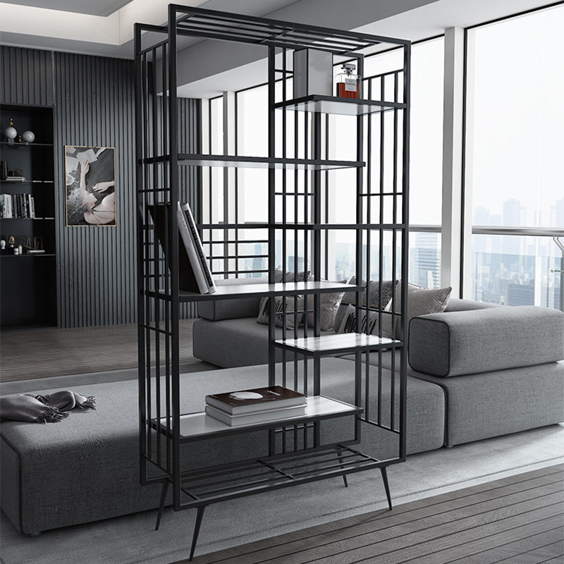 70.87"H Bookshelf Open Back Glam Style Bookcase for Home Office Study Room