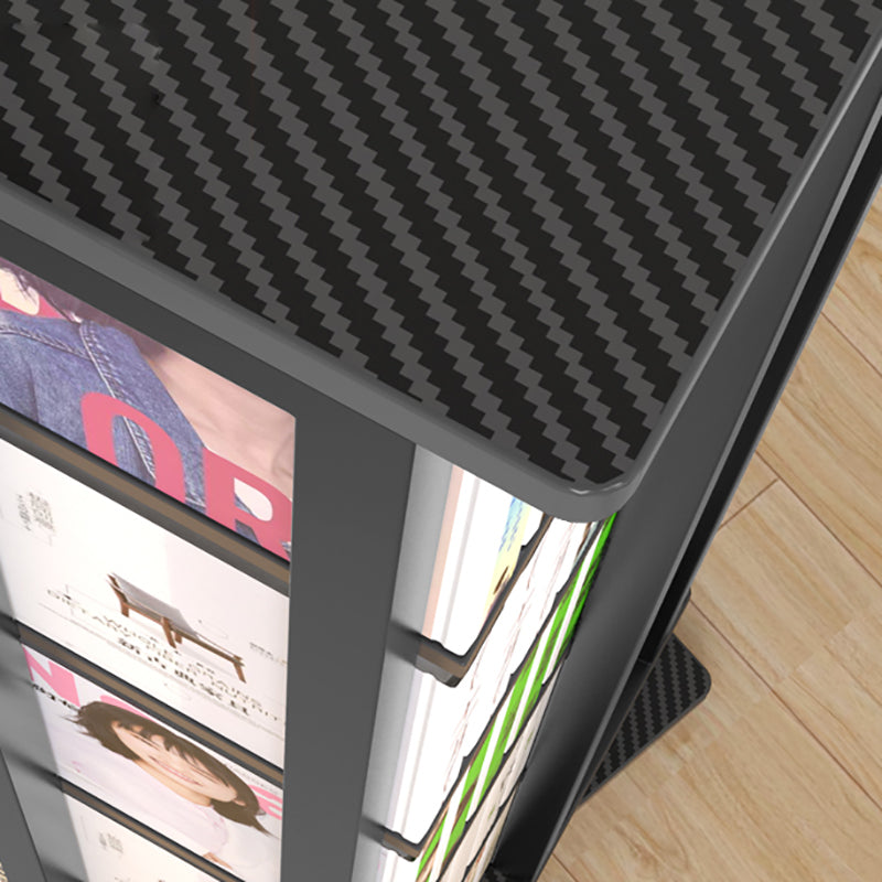 Libreria ad angolo industriale verticale aperto telaio in metallo mandato in legno scaffale in legno