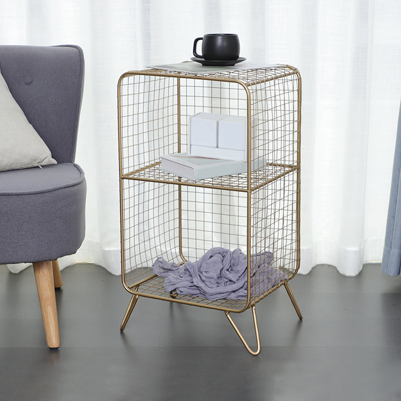 Closed Back Bookcase Glam Style Bookshelf for Home Office and Study Room