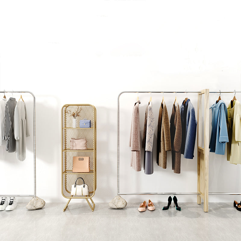 Closed Back Bookcase Glam Style Bookshelf for Home Office and Study Room