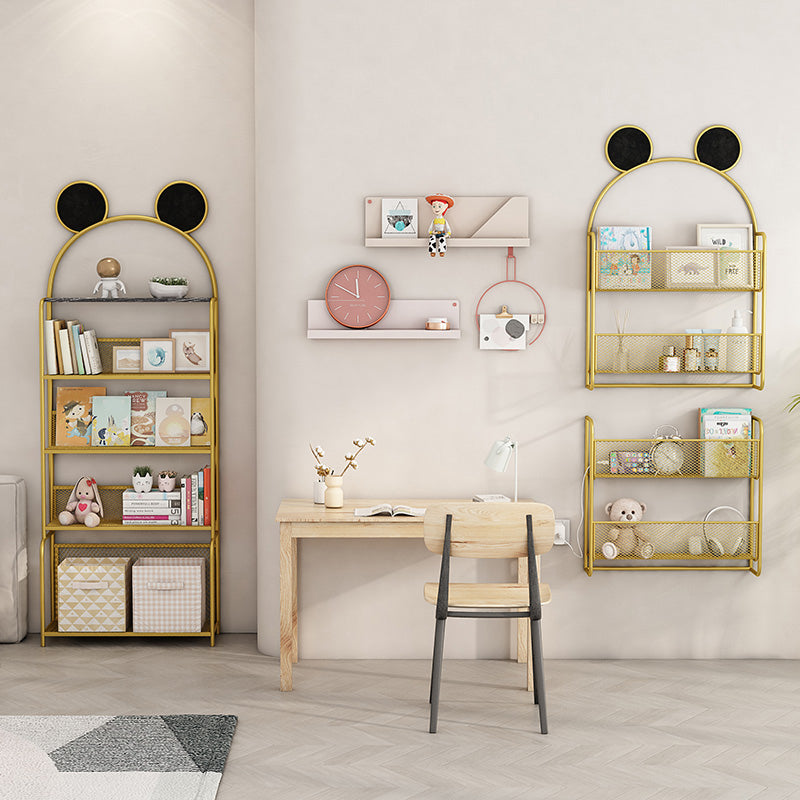 Libreria in stile glam a parete per la casa per l'ufficio e la sala da studio