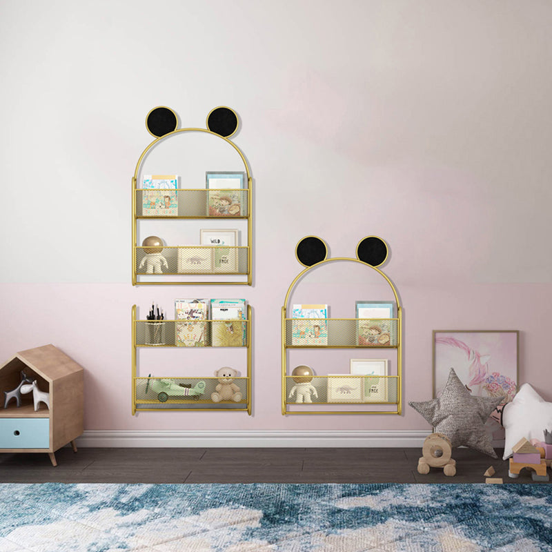 Libreria in stile glam a parete per la casa per l'ufficio e la sala da studio