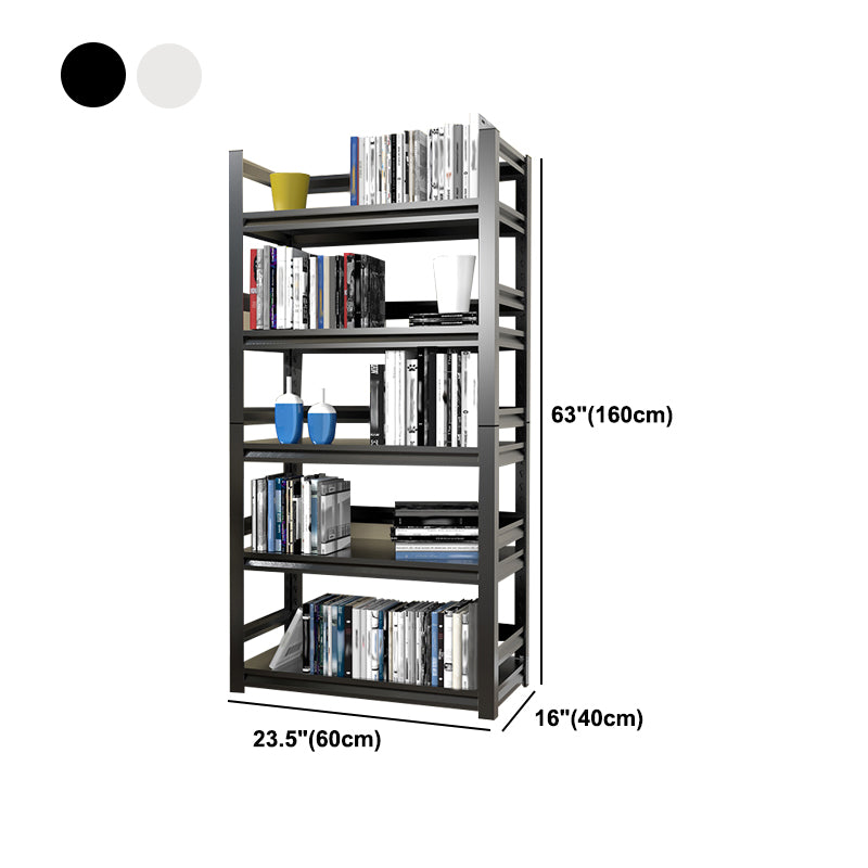 Stahl Industrial Etagere Bücherregal Weiß und Schwarz vertikaler Bücherregal für Zuhause