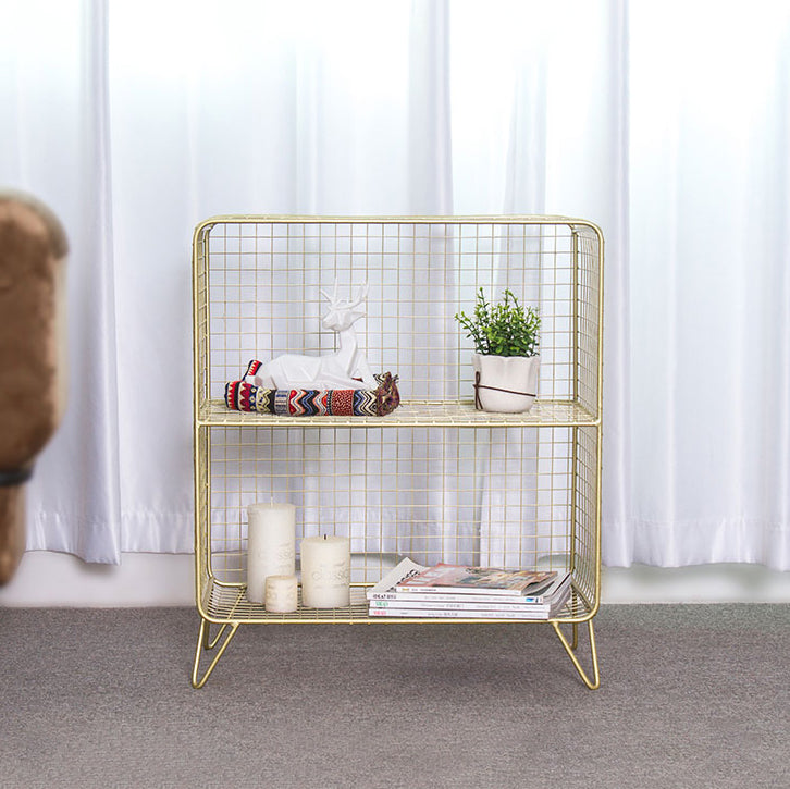 Closed Back Industrial Standard Bookshelf Iron Vertical Bookshelf for Bedroom