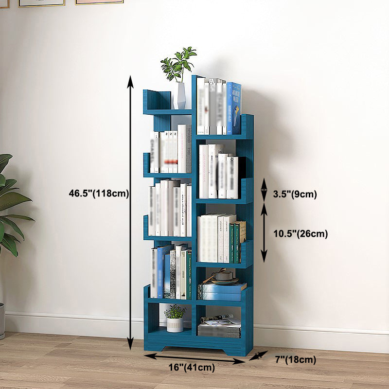 Scandinavian Manufactured Wood Geometric Bookshelf Vertical Open Bookshelf