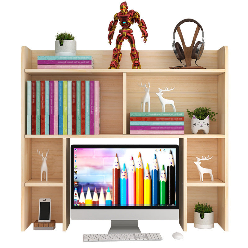 Skandinavischer geschlossener geometrischer Bücherregal natürlicher Kiefernholzbuchhandel