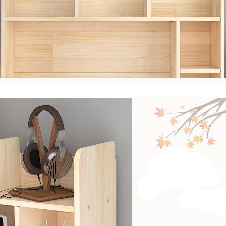 Skandinavischer geschlossener geometrischer Bücherregal natürlicher Kiefernholzbuchhandel