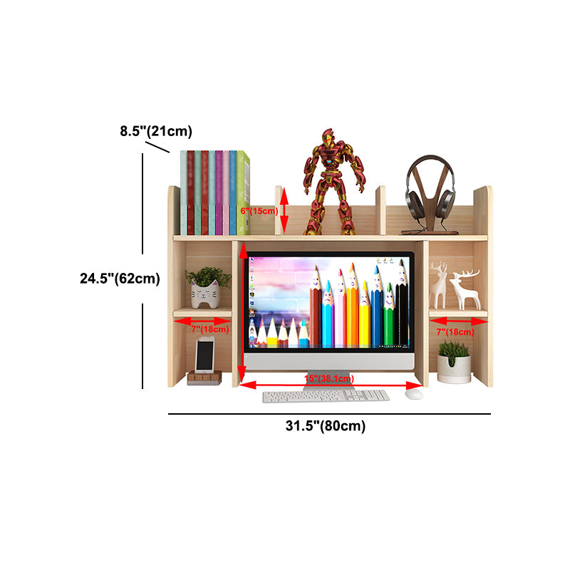 Skandinavischer geschlossener geometrischer Bücherregal natürlicher Kiefernholzbuchhandel