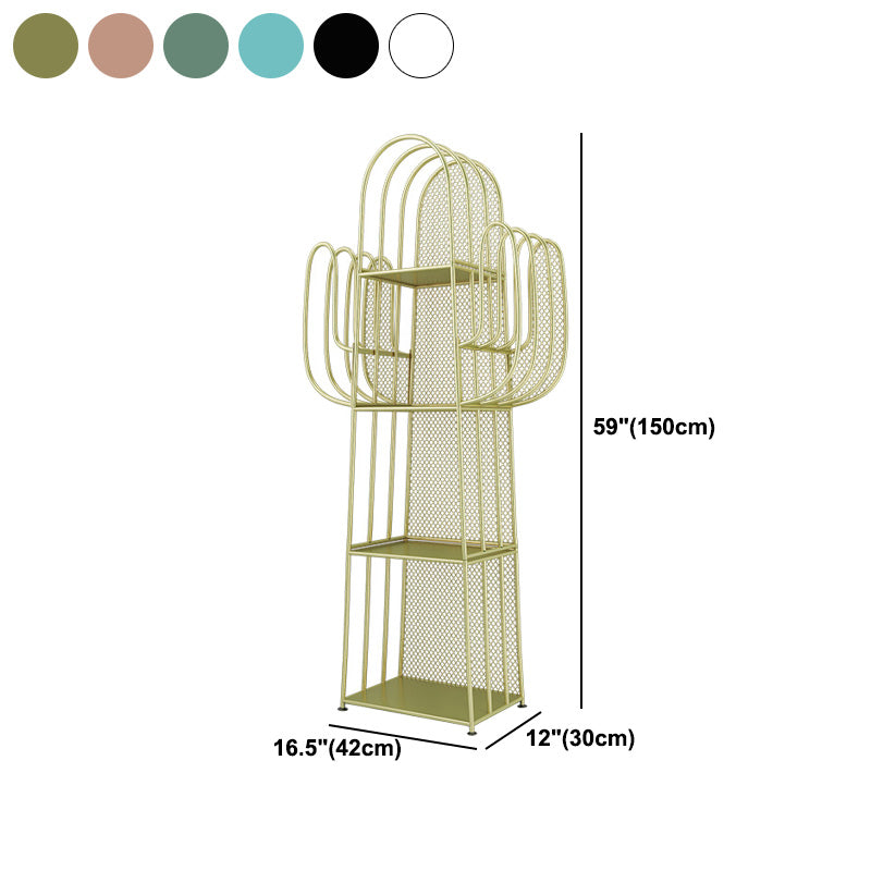 Libreria geometrica di ferro scandinavo libreria verticale, 16,5 "l x 11,8" w x 59 "h