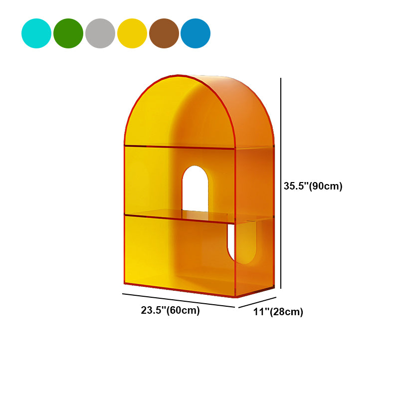 Open Back Bookshelf Acryl -Skandinavian Style -Bücherregal für Home Office Study Room