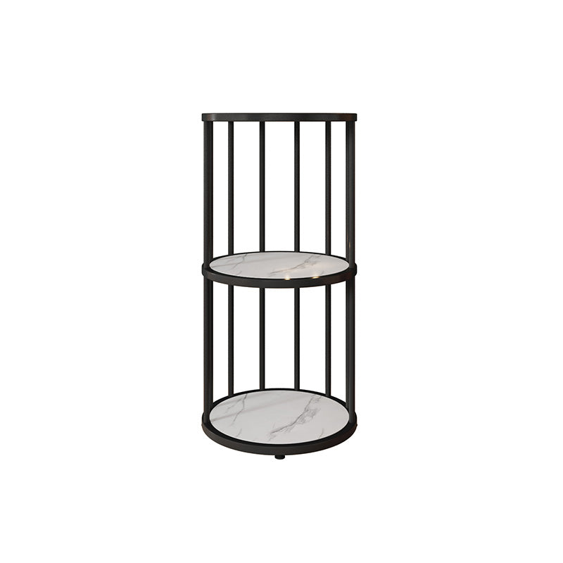 Scandinavian Metal Corner Bookshelf Open Vertical Bookshelf for Living Room