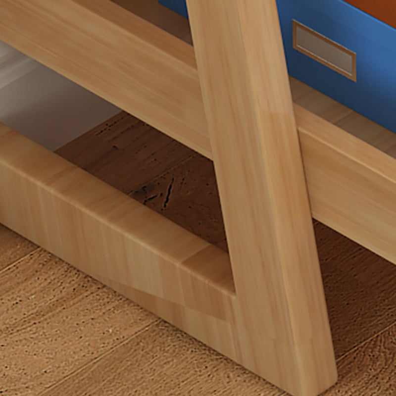 Rubber Wood Ladder Bookshelf Modern Open Back Bookshelf for Home Office