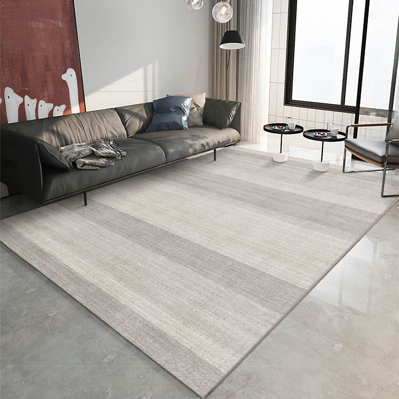 Beige Abstract Color Lump Rug Polyetser Modern Rug Stain Resistant Rug for Living Room
