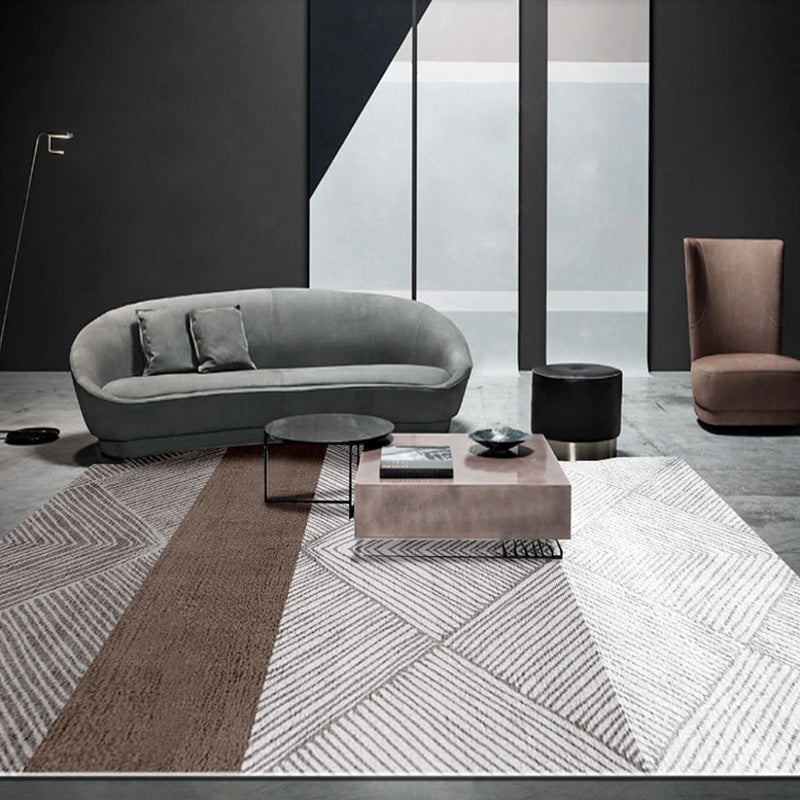 Zwart modern tapijt polyester patroon tapijt wasbaar tapijt voor woningdecoratie