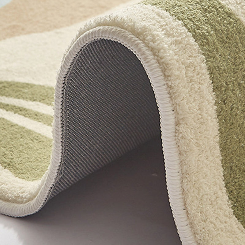 Beige Modern Carpet Polyester Plant Carpet Stain Resistant Carpet for Living Room