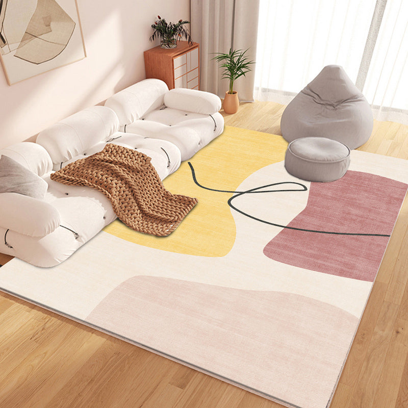 Dark Green Color Piece Carpet Polyester Modern Carpet Washable Carpet for Drawing Room