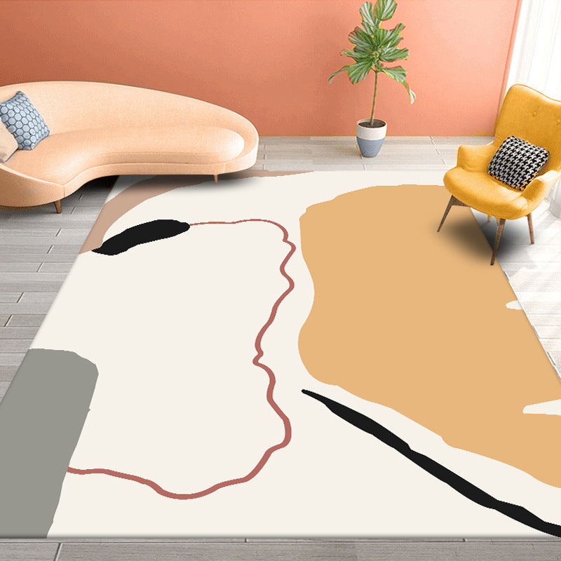Dark Green Color Piece Carpet Polyester Modern Carpet Washable Carpet for Drawing Room