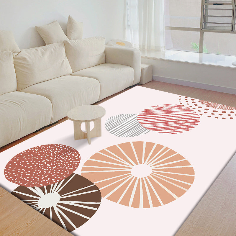 Light Brown Cactus Rug Polyester Simple Rug Stain Resistant Rug for Drawing Room