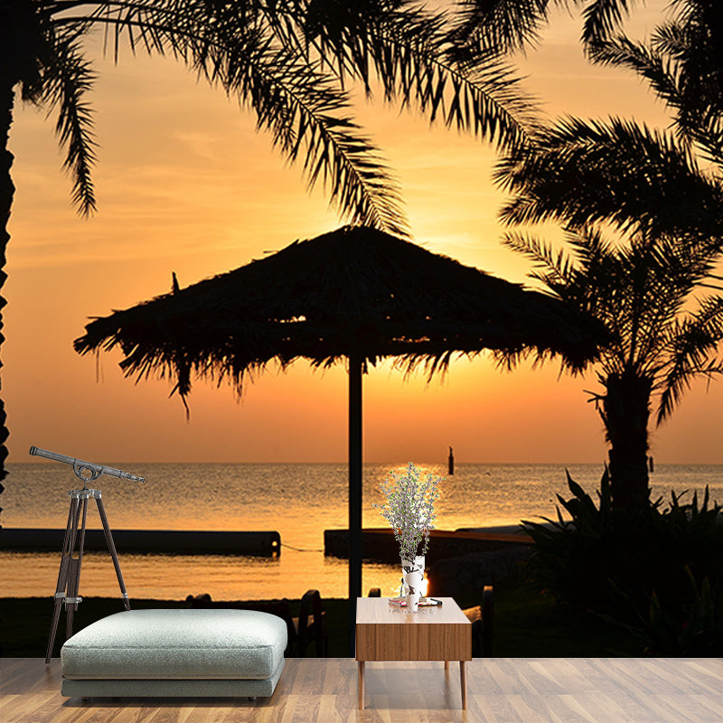 Photography Stain Resistant Mural Wallpaper Tropical Landscape Sleeping Room Wall Mural