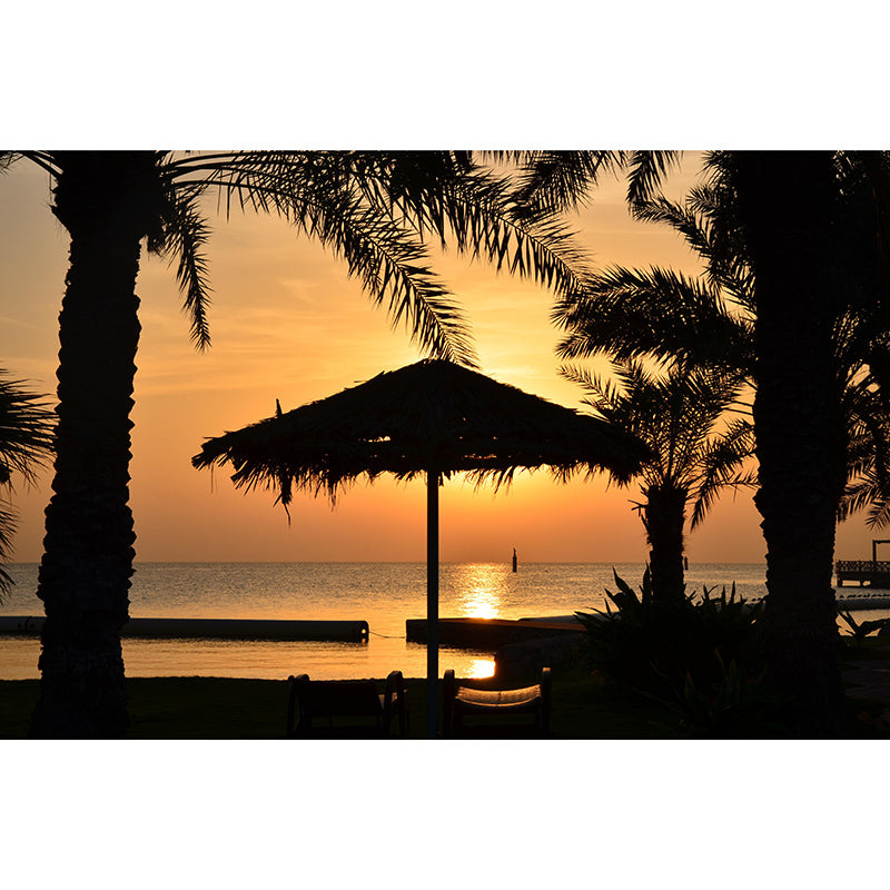 Photography Stain Resistant Mural Wallpaper Tropical Landscape Sleeping Room Wall Mural