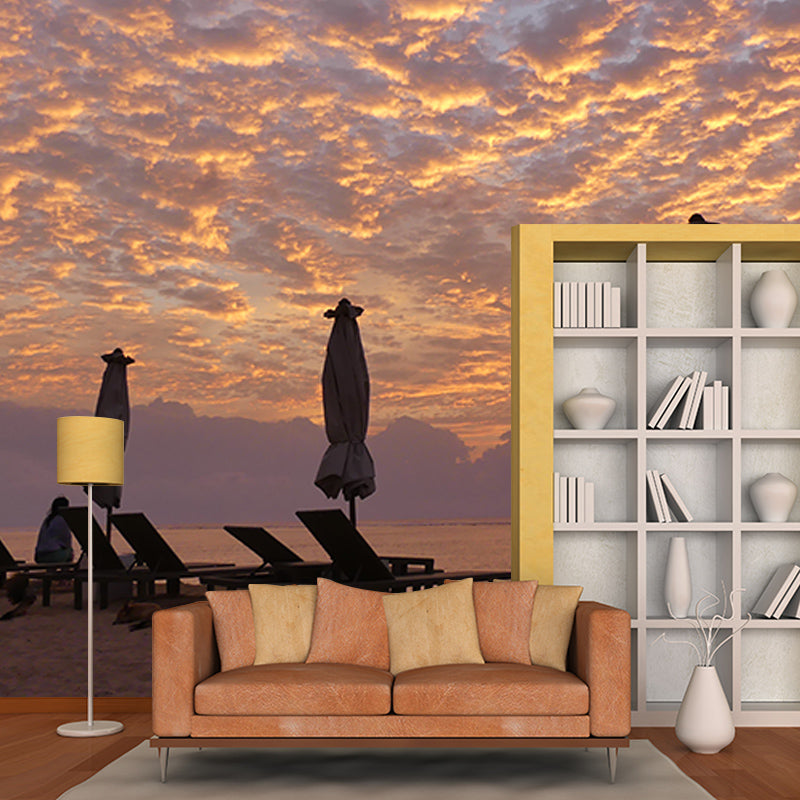 Modern Style Mural Wallpaper Tropical Landscape Environment Friendly Bedroom Wall Mural