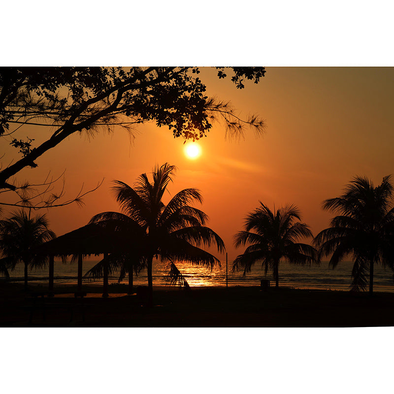 Modern Style Mural Wallpaper Tropical Landscape Environment Friendly Bedroom Wall Mural