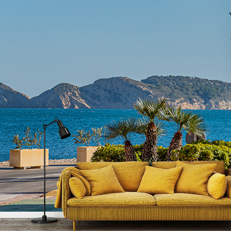 Tropical Landscape Resistant Mural Wallpaper Environment Friendly Sleeping Room Wall Mural