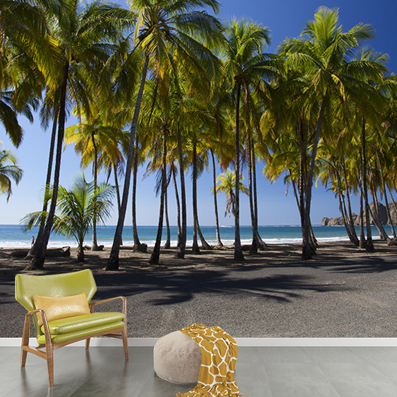 Tropical Scenery Mildew Resistant Wallpaper Environmental Sleeping Room Wall Mural