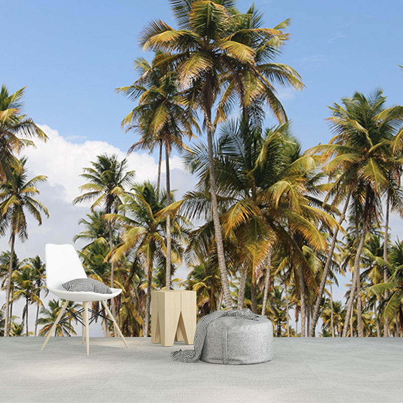 Tropical Scenery Mildew Resistant Wallpaper Environmental Sleeping Room Wall Mural