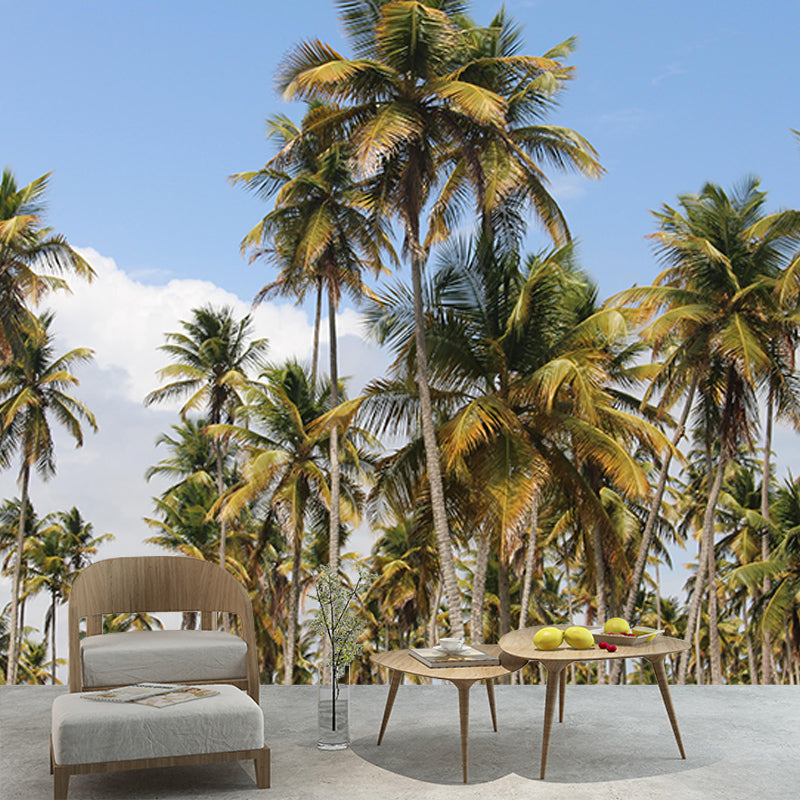 Tropical Scenery Mildew Resistant Wallpaper Environmental Sleeping Room Wall Mural