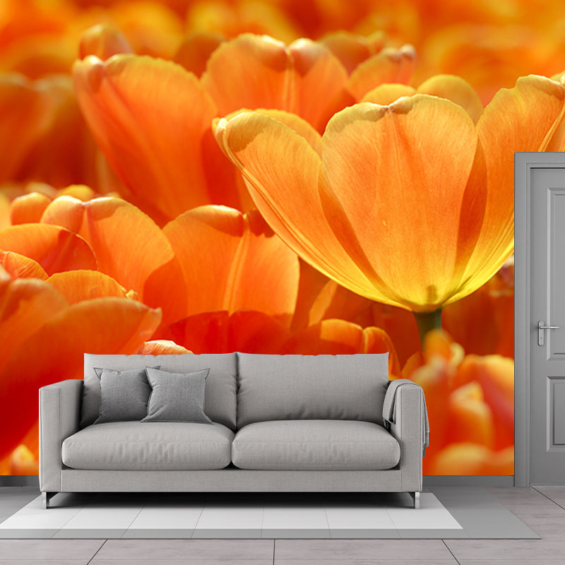 Flowers Mildew Resistant Mural Wallpaper Sleeping Room Wall Mural