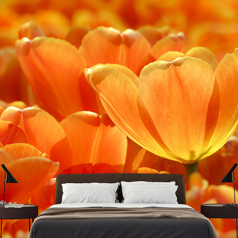 Flowers Mildew Resistant Mural Wallpaper Sleeping Room Wall Mural