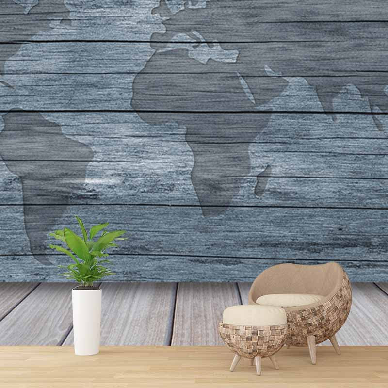 Environment Friendly Resistant Mural Wallpaper Map Living Room Wall Mural