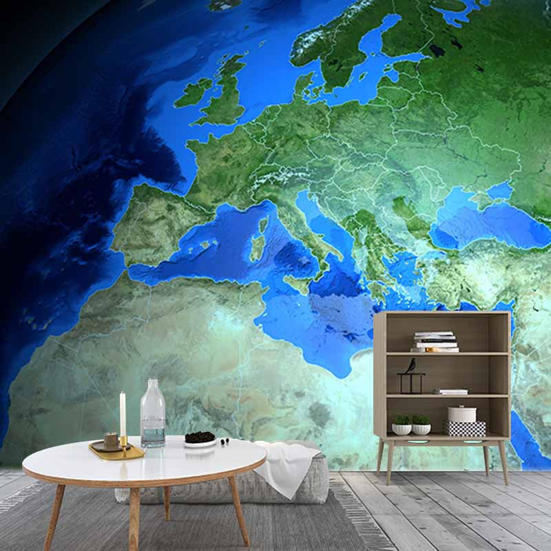 Map Photography Mural Wallpaper Decorative Bedroom Wall Mural