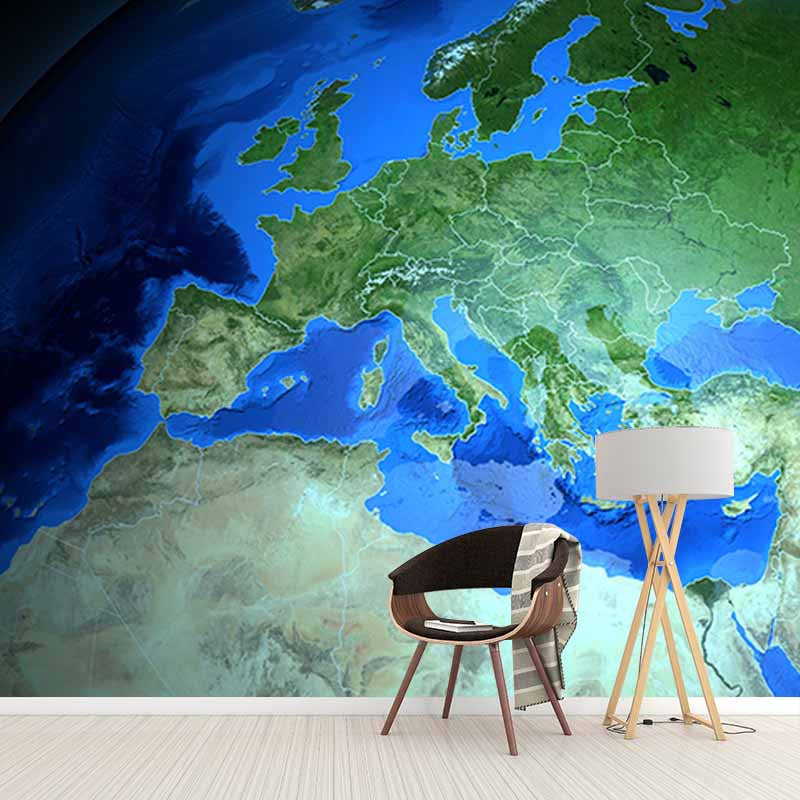 Map Photography Mural Wallpaper Decorative Bedroom Wall Mural