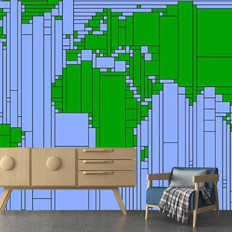 Illustration Wall Mural Wallpaper Map Sitting Room Wall Mural